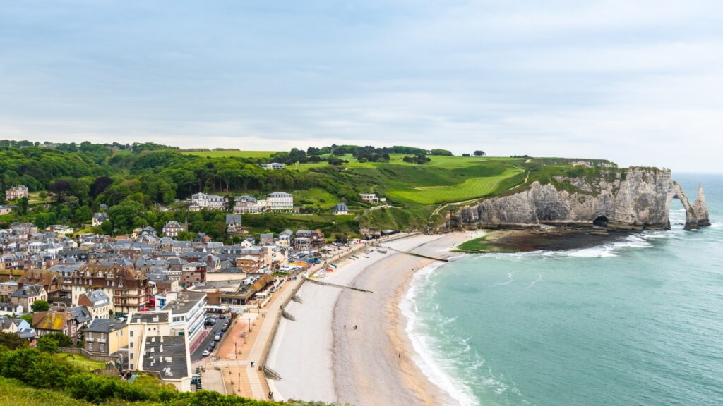 view to etretat france from above picture id691173818